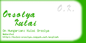 orsolya kulai business card